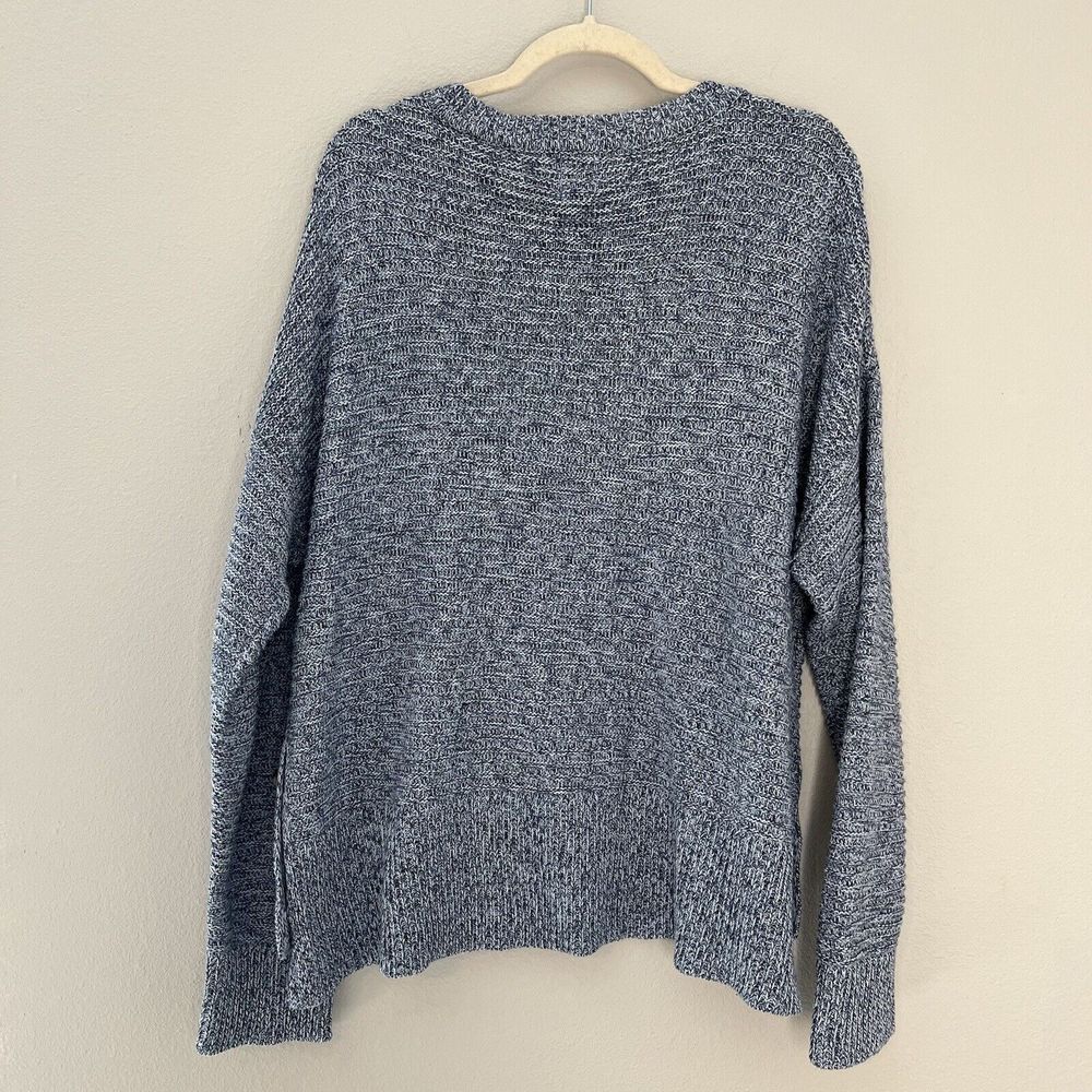 Joie Sweater Womens Size XL Blue Knit Dolman Sleeve Pullover Side Button Hi Low - Picture 4 of 9